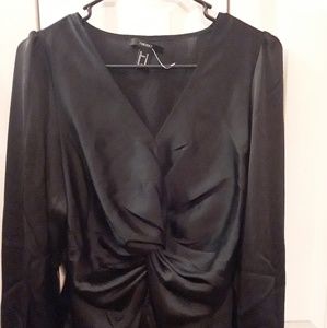 Black Satin Blouse